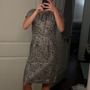 Banana Republic Black and White Sheath Dress